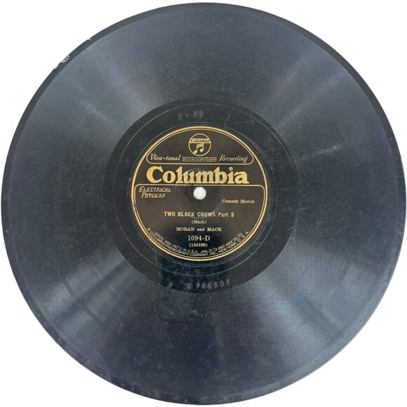 Moran and Mack - Two Black Crows Part 3 & 4 - 1094-D Columbia 78rpm 10" Shellac - Picture 1 of 4